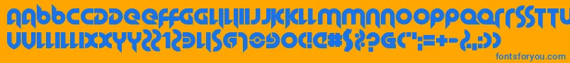 HallowedGrad Font – Blue Fonts on Orange Background