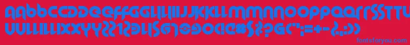 HallowedGrad Font – Blue Fonts on Red Background