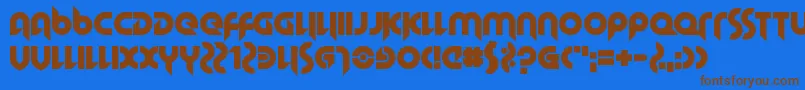 HallowedGrad Font – Brown Fonts on Blue Background