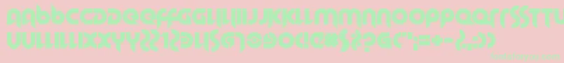 HallowedGrad Font – Green Fonts on Pink Background