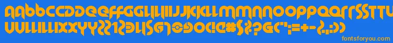 HallowedGrad Font – Orange Fonts on Blue Background