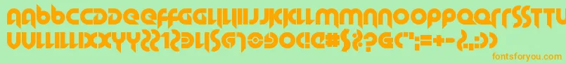 HallowedGrad Font – Orange Fonts on Green Background