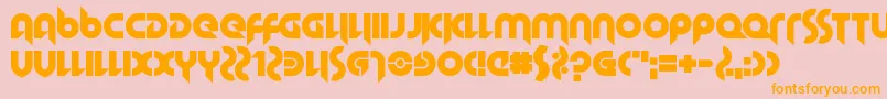 HallowedGrad Font – Orange Fonts on Pink Background