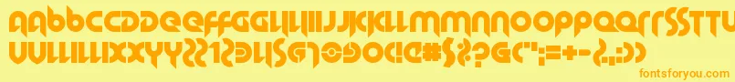 HallowedGrad Font – Orange Fonts on Yellow Background