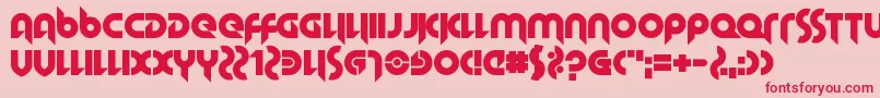 HallowedGrad Font – Red Fonts on Pink Background