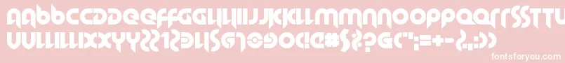 HallowedGrad Font – White Fonts on Pink Background