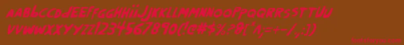 CrappityCrapCrapCondital Font – Red Fonts on Brown Background