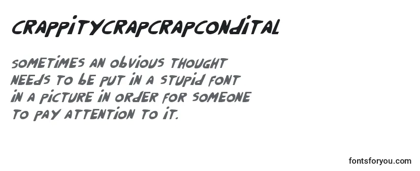 Обзор шрифта CrappityCrapCrapCondital