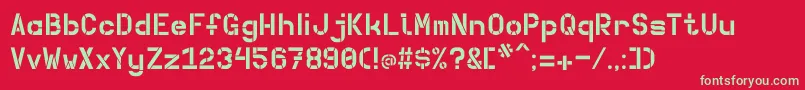 フォントBetong – 赤い背景に緑の文字