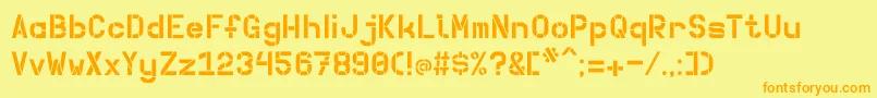 Betong Font – Orange Fonts on Yellow Background