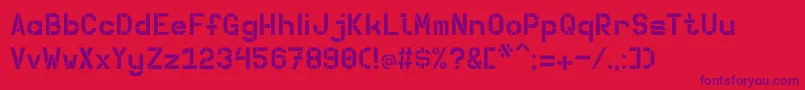 Betong Font – Purple Fonts on Red Background