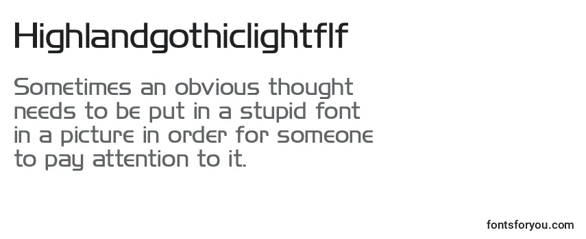 Шрифт Highlandgothiclightflf