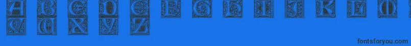 Mevno1 Font – Black Fonts on Blue Background