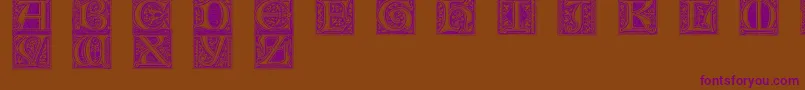 Mevno1 Font – Purple Fonts on Brown Background