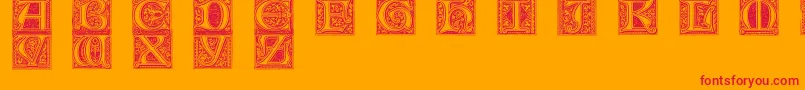 Mevno1 Font – Red Fonts on Orange Background