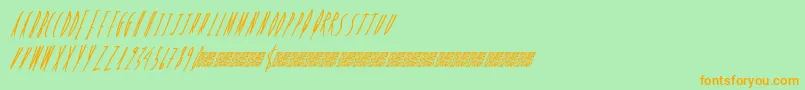 Шрифт Freshcandy – оранжевые шрифты на зелёном фоне