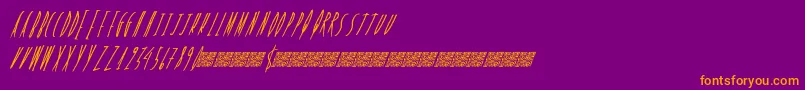Freshcandy-fontti – oranssit fontit violetilla taustalla