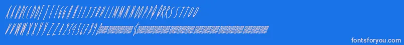 フォントFreshcandy – ピンクの文字、青い背景