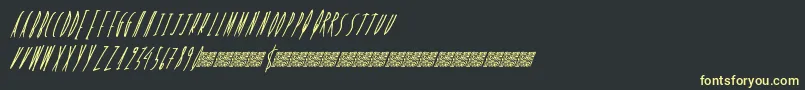 Freshcandy Font – Yellow Fonts on Black Background