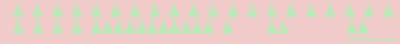 PartyHats Font – Green Fonts on Pink Background