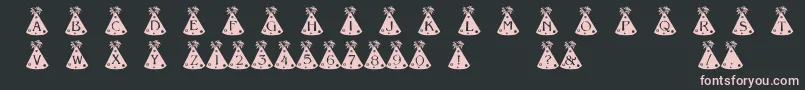 PartyHats Font – Pink Fonts on Black Background