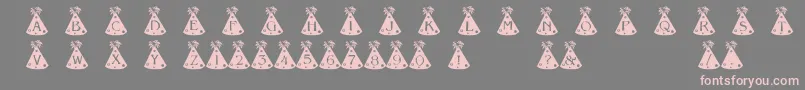 PartyHats Font – Pink Fonts on Gray Background