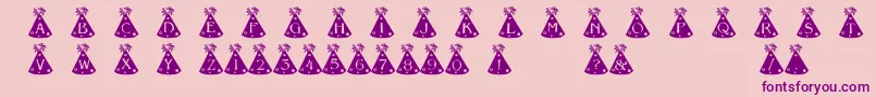 Шрифт PartyHats – фиолетовые шрифты на розовом фоне