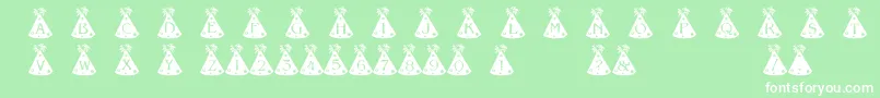 PartyHats Font – White Fonts on Green Background