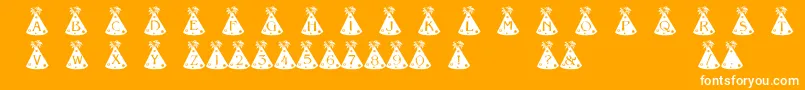 PartyHats Font – White Fonts on Orange Background