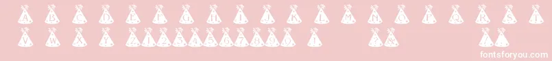 PartyHats Font – White Fonts on Pink Background