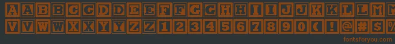 Шрифт Chock A Blocknf – коричневые шрифты на чёрном фоне