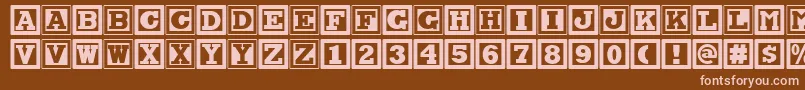 Chock A Blocknf Font – Pink Fonts on Brown Background