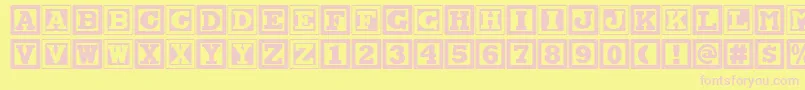 Chock A Blocknf Font – Pink Fonts on Yellow Background