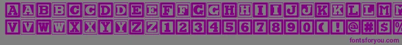Шрифт Chock A Blocknf – фиолетовые шрифты на сером фоне