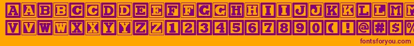 Chock A Blocknf Font – Purple Fonts on Orange Background
