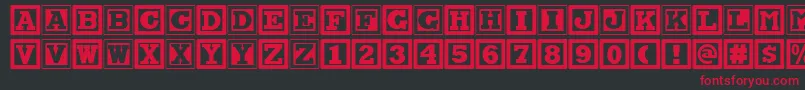 Chock A Blocknf Font – Red Fonts on Black Background