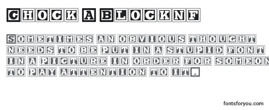 Chock A Blocknf -fontin tarkastelu