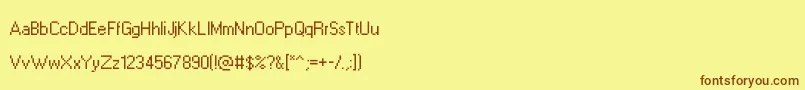 Leviwindows Font – Brown Fonts on Yellow Background