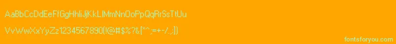 Leviwindows Font – Green Fonts on Orange Background