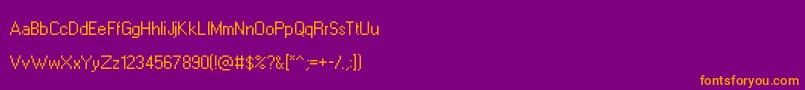 Leviwindows Font – Orange Fonts on Purple Background