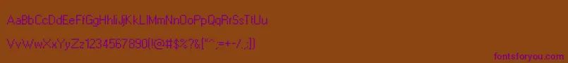 フォントLeviwindows – 紫色のフォント、茶色の背景