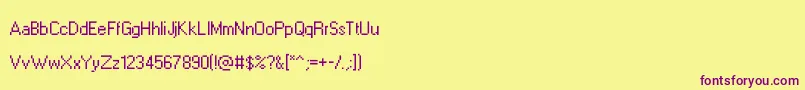 Шрифт Leviwindows – фиолетовые шрифты на жёлтом фоне