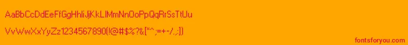 Leviwindows Font – Red Fonts on Orange Background