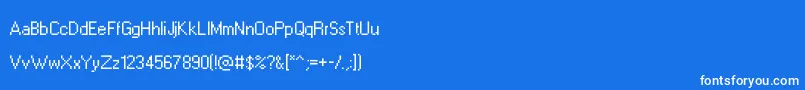 Fonte Leviwindows – fontes brancas em um fundo azul