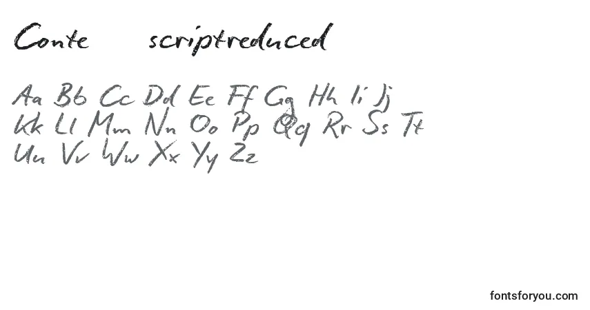 Schriftart ConteГ¬ВЃscriptreduced (99511) – Alphabet, Zahlen, spezielle Symbole