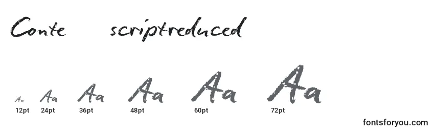 Größen der Schriftart ConteГ¬ВЃscriptreduced (99511)