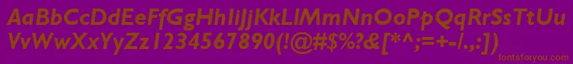 GillSansMtРџРѕР»СѓР¶РёСЂРЅС‹Р№РљСѓСЂСЃРёРІ Font – Brown Fonts on Purple Background