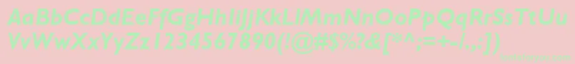 GillSansMtРџРѕР»СѓР¶РёСЂРЅС‹Р№РљСѓСЂСЃРёРІ Font – Green Fonts on Pink Background