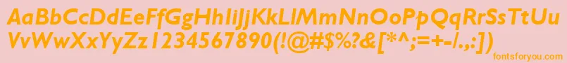 GillSansMtРџРѕР»СѓР¶РёСЂРЅС‹Р№РљСѓСЂСЃРёРІ Font – Orange Fonts on Pink Background