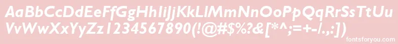 GillSansMtРџРѕР»СѓР¶РёСЂРЅС‹Р№РљСѓСЂСЃРёРІ Font – White Fonts on Pink Background